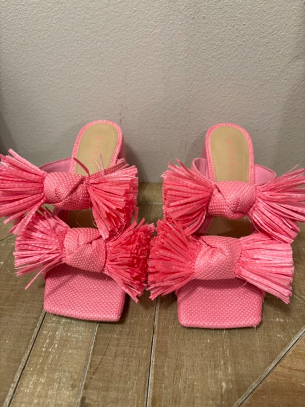 NWOT Gianni Bini Maguire Raffia Fringe Slide Sandals Women's Size 7 (no box) - Picture 7 of 7